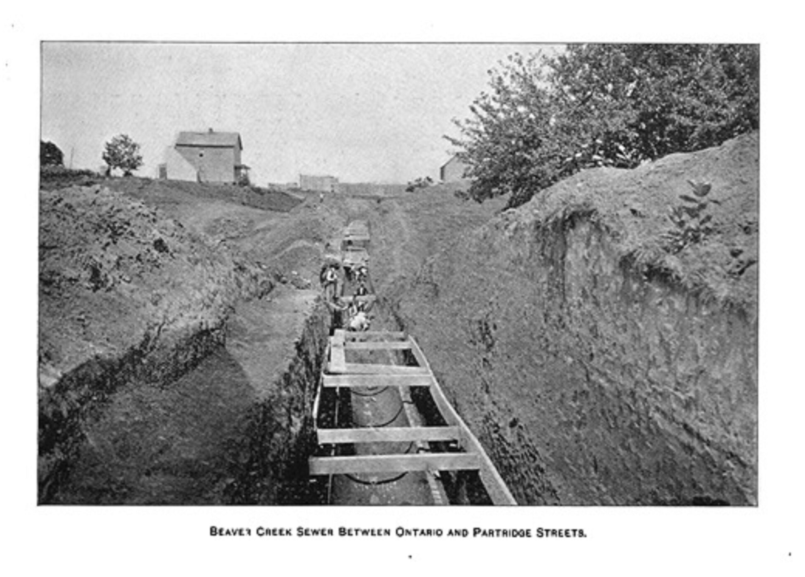Beaver Creek Sewer System c 1896 Albany NY 1890s